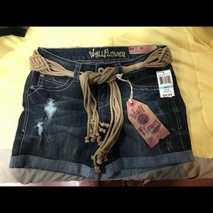 Distressed denim shorts brand new size 5